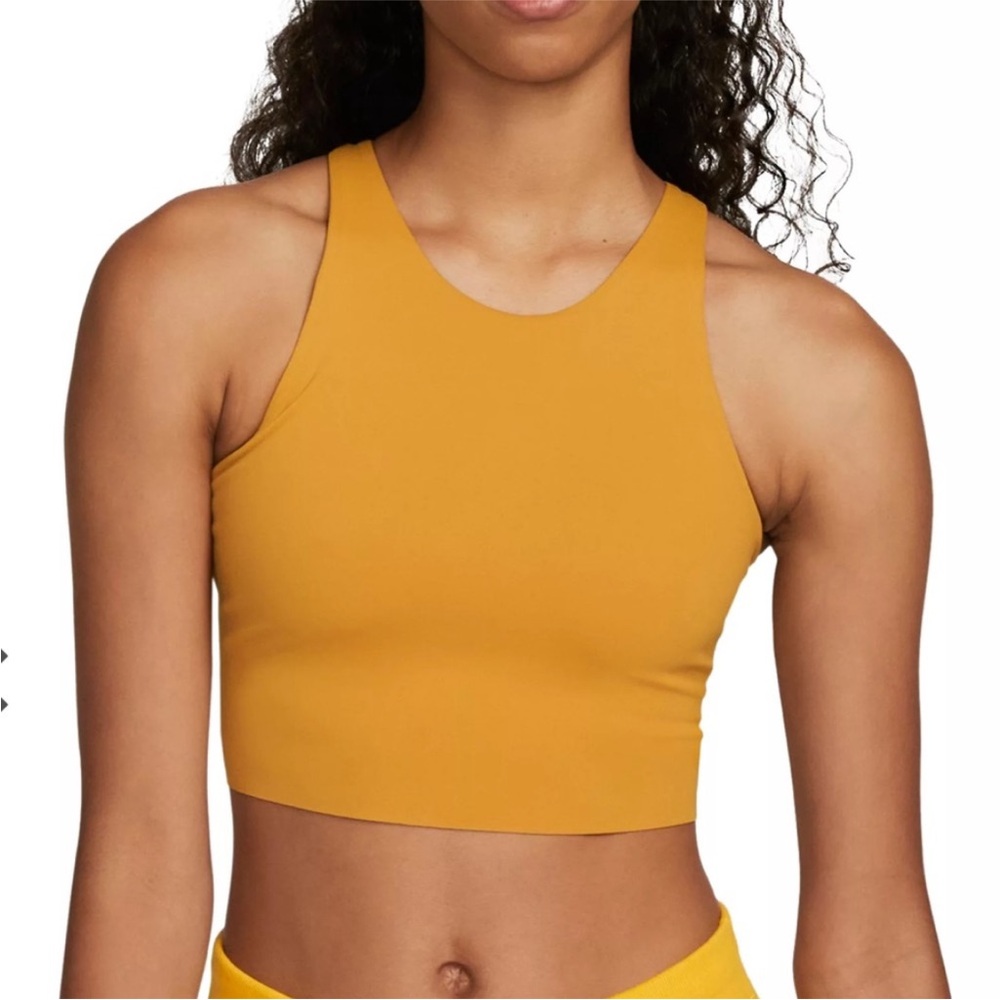 Nike Women's Yoga Dri-FIT Luxe Cropped Tank Top Gold dq6032-727 size 2XL NWT